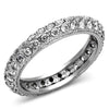 WildKlass Stainless Steel Eternity Ring High Polished (no Plating) Women AAA Grade CZ Clear-WildKlass Jewelry