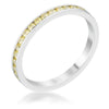 WildKlass 0.5ct Jonquil CZ Stainless Steel Eternity Band-WildKlass Jewelry