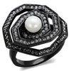 WildKlass Stainless Steel Ring IP Women Synthetic White-WildKlass Jewelry