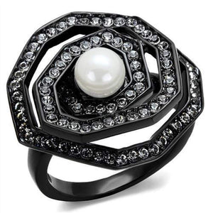 WildKlass Stainless Steel Ring IP Women Synthetic White-WildKlass Jewelry