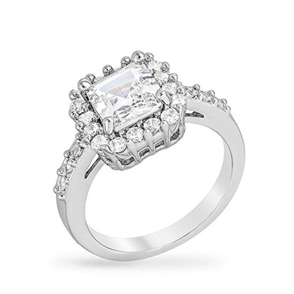 WildKlass Pave Asscher Ring-WildKlass Jewelry