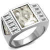 WildKlass Stainless Steel Ring No Plating Men AAA Grade CZ Clear-WildKlass Jewelry