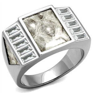 WildKlass Stainless Steel Ring No Plating Men AAA Grade CZ Clear-WildKlass Jewelry