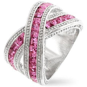 WildKlass Rhodium Plated Zircon Vines Ring-WildKlass Jewelry