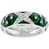 WildKlass Marbled Forest Green Enamel Ring-WildKlass Jewelry