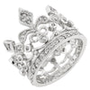 WildKlass Cubic Zirconia Crown Eternity Ring-WildKlass Jewelry