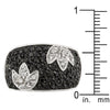 WildKlass Black and White Tulip Ring-WildKlass Jewelry