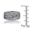 WildKlass 1.7ct Clear CZ Hematite Contemporary Cocktail Ring-WildKlass Jewelry
