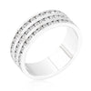 WildKlass Triple Row Crystal Eternity Band-WildKlass Jewelry