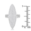 WildKlass 2.3ct CZ Rhodium Plated Contemporary Cocktail Ring-WildKlass Jewelry