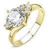 WildKlass Stainless Steel Ring IP Gold Women AAA Grade CZ Clear-WildKlass Jewelry