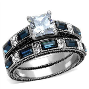WildKlass Stainless Steel Ring High Polished (no Plating) Women AAA Grade CZ Clear-WildKlass Jewelry