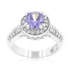 WildKlass Amethyst Halo Cocktail Ring-WildKlass Jewelry