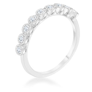 WildKlass 0.27ct CZ Rhodium Plated Delicate Band-WildKlass Jewelry