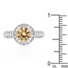 WildKlass Champagne Halo Engagement Ring-WildKlass Jewelry