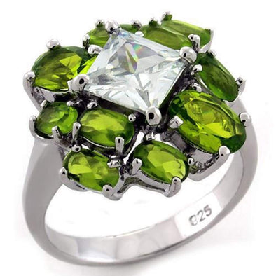 WildKlass 925 Sterling Silver Ring Rhodium Women AAA Grade CZ Clear-WildKlass Jewelry