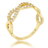 WildKlass 0.35ct CZ 14k Gold Plated Infinity Ring-WildKlass Jewelry