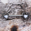 316L Stainless Steel Steampunk Heart WildKlass Nipple Bar-WildKlass Jewelry