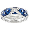 WildKlass Marbled Navy Blue Enamel Ring-WildKlass Jewelry