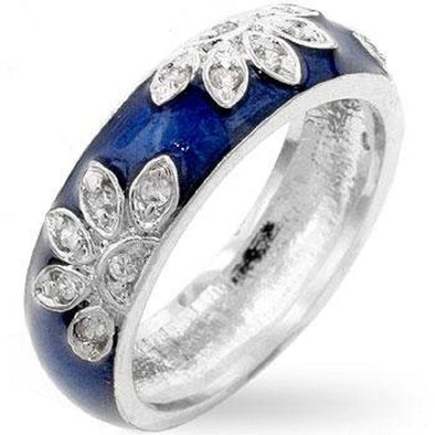 WildKlass Enamel Cubic Zirconia Leaf Ring-WildKlass Jewelry