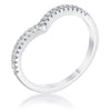 WildKlass .22Ct Rhodium Plated Chevron Ring with CZ-WildKlass Jewelry