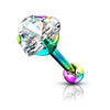 Heart CZ Pronged WildKlass Tragus/Cartilage Piercing Stud 316L Surgical Steel-WildKlass Jewelry