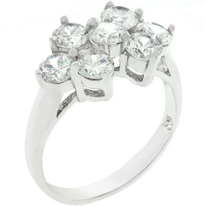 WildKlass Round Cubic Zirconia Cluster Ring-WildKlass Jewelry