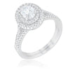 WildKlass Oval Wedding Ring Set-WildKlass Jewelry