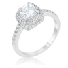 WildKlass 1.5ct Clear CZ Rhodium Plated Art Deco Ring-WildKlass Jewelry