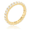 WildKlass Gold ToneCubic Zirconia Eternity Band-WildKlass Jewelry