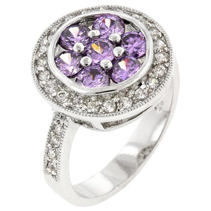 WildKlass Amethyst Purple Lily Ring-WildKlass Jewelry