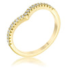 WildKlass .22Ct Gold ToneChevron Ring with CZ-WildKlass Jewelry