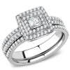 WildKlass Stainless Steel Ring High Polished Women AAA Grade CZ Clear-WildKlass Jewelry