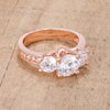 WildKlass Dazzling Three Stone Engagement Ring with CZ-WildKlass Jewelry