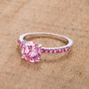 WildKlass 2.3CT Pink CZ Rhodium Plated Ring-WildKlass Jewelry