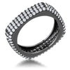 WildKlass 1.29ct CZ Hematite Contemporary Square Band Ring-WildKlass Jewelry