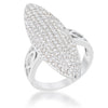 WildKlass 2.3ct CZ Rhodium Plated Contemporary Cocktail Ring-WildKlass Jewelry