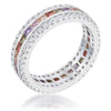 WildKlass 1.75ct Multicolor CZ Classic Band Ring-WildKlass Jewelry
