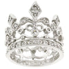WildKlass Cubic Zirconia Crown Eternity Ring-WildKlass Jewelry