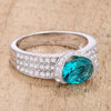 WildKlass 1.6 Ct Aqua Oval CZ Ring-WildKlass Jewelry