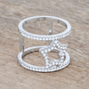 WildKlass 0.75ct CZ Rhodium Plated Star Contemporary Ring-WildKlass Jewelry