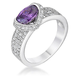 WildKlass 1.6 Ct Amethyst Oval CZ Ring-WildKlass Jewelry