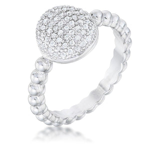 WildKlass Stunning CZ Rhodium Plated Ring-WildKlass Jewelry