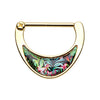 Gold & Purple Tropical Inlay Nipple Clicker-WildKlass Jewelry