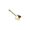 Golden & Rose Gold & Silver Pyramid L-Shape & Stud Nose Ring-WildKlass Jewelry