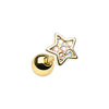 Silver & Gold Twinkling Star Cartilage Tragus Earring-WildKlass Jewelry