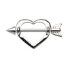 Silver & Golden & Rose Gold Cupid's Heart Nipple Shield Ring-WildKlass Jewelry