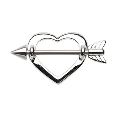Silver & Golden & Rose Gold Cupid's Heart Nipple Shield Ring-WildKlass Jewelry