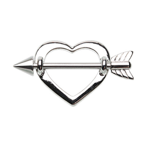 Silver & Golden & Rose Gold Cupid's Heart Nipple Shield Ring-WildKlass Jewelry
