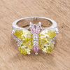 WildKlass Rhodium Plated Butterfly Cocktail Ring-WildKlass Jewelry